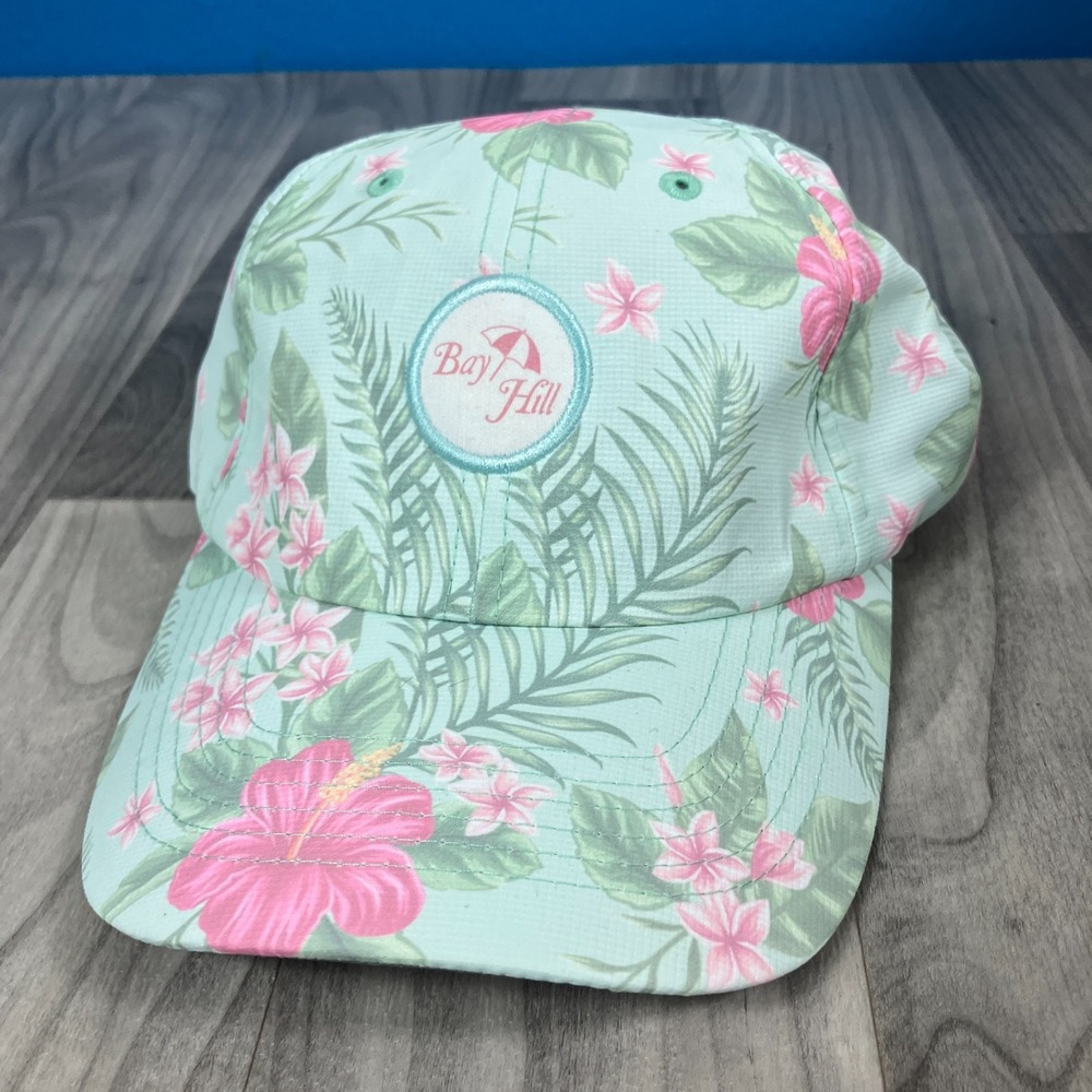 Imperial Bay Hill Baseball‎ Cap Mens Small Blue Hawaiian Floral Strapback Hat